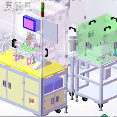EW35全自动组装检测一体机整套3D模型+工程图 3D模型
