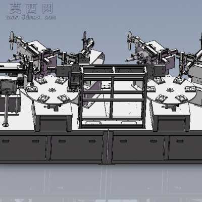 多工位手机泡棉贴标机 3D模型