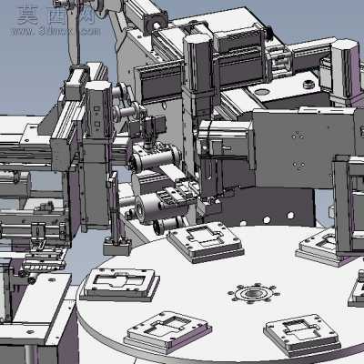 多工位手机泡棉贴标机 3D模型