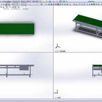 皮带输送线 单层皮带线 3D模型