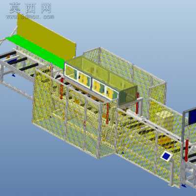 电梯门板压接装配生产线 3D模型