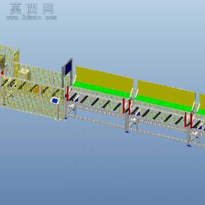 电梯门板压接装配生产线 3D模型