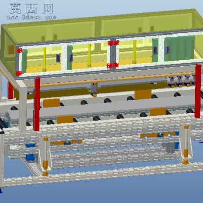 电梯门板压接装配生产线 3D模型