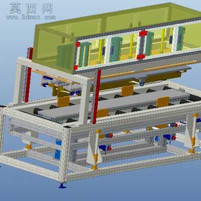 电梯门板压接装配生产线 3D模型