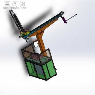 数控车床自动上下料机 行走式机械手 上下料机械手 3D模型