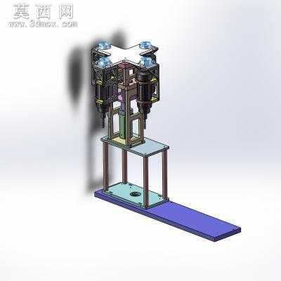 六轴CNC加工中心:塑料油瓶加工机 3D模型