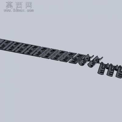 3D冲模-精益管2号接头五金连续模 3D模型