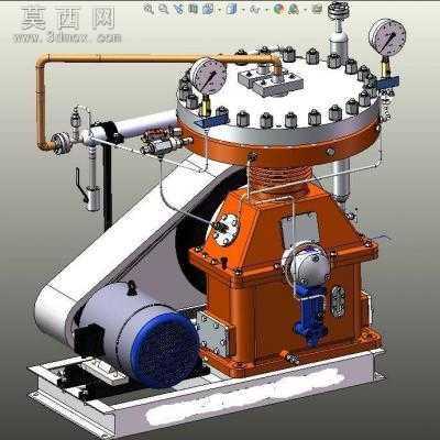 20立方单缸系列隔膜压缩机 3D模型