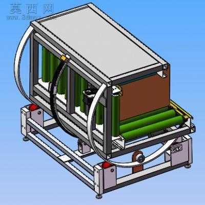 送输线翻转机、L型翻转机构 3D模型