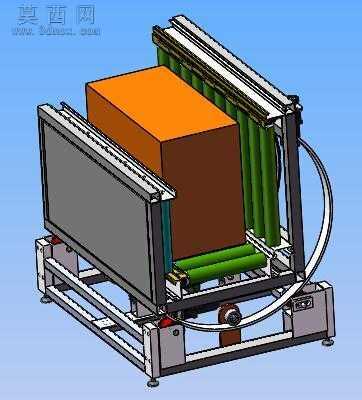送输线翻转机、L型翻转机构 3D模型