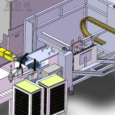 注塑产品自动装箱设备方案图 3D模型