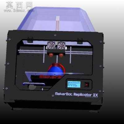 ˫��ͷ3D��ӡ��MakerBot Replicator 2X. 3Dģ��