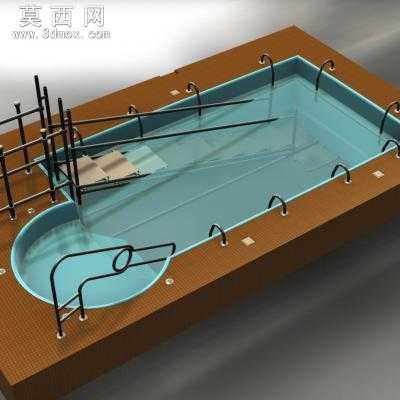 残疾人游泳池扶梯 3D模型