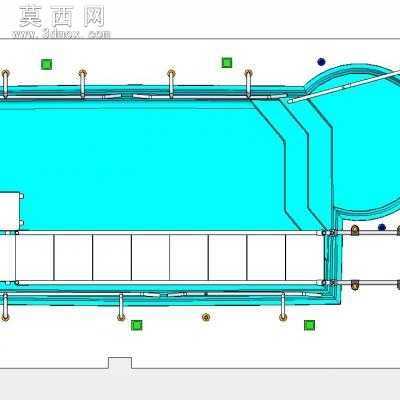 残疾人游泳池扶梯 3D模型