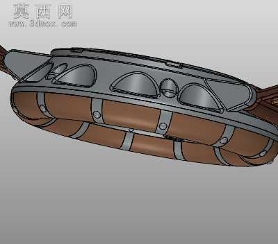 采用木片装饰设计的手表 3D模型