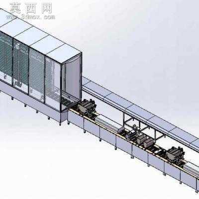 巧克力生产流水线食品行业生产打包 3D模型