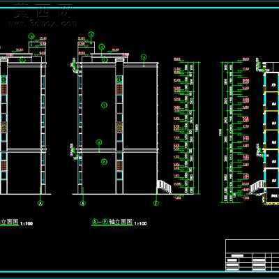某多层砖混住宅B1-F6建筑结构水暖电施工图-5500平43张CAD图 CAD图纸