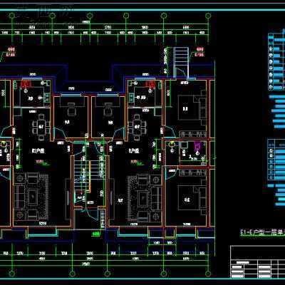 某多层砖混住宅B1-F6建筑结构水暖电施工图-5500平43张CAD图 CAD图纸