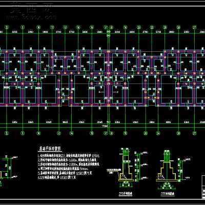 某多层砖混住宅B1-F6建筑结构水暖电施工图-5500平43张CAD图 CAD图纸