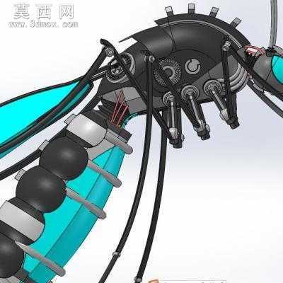 军用的蚊子机器人 3D模型