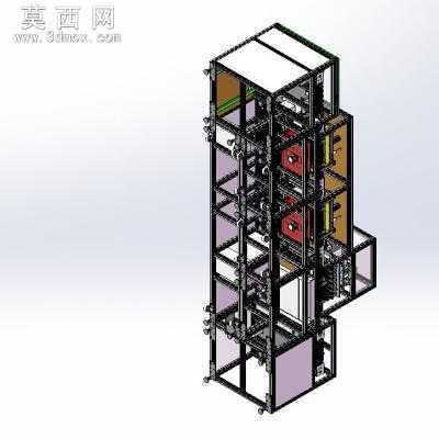 手机充电器插头自动测试生产线 3D模型