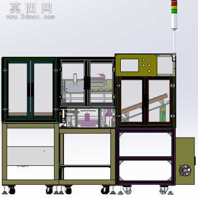 继电器自动检测、自动包装机设备 3D模型