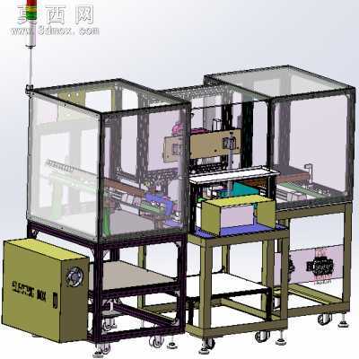继电器自动检测、自动包装机设备 3D模型