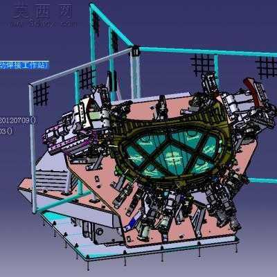 ��������ǻ������Զ����ӹ���վ���Ӽо�+ת̨ϵͳ 3Dģ��