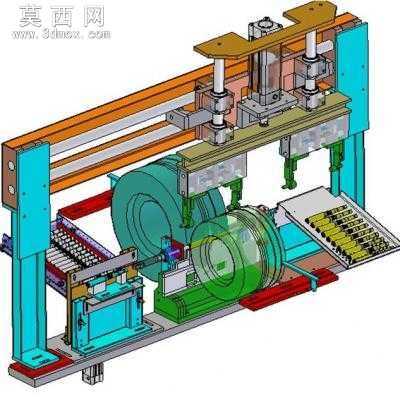 全自动进出料无心磨床 3D模型