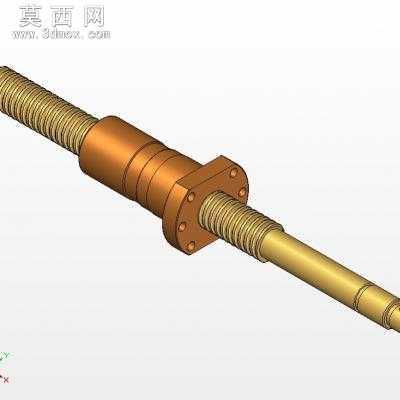 梯形丝杠有轴向间隙补偿 3D模型