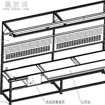 倍速链生产线车位锁倍速链组装流水线 3D模型