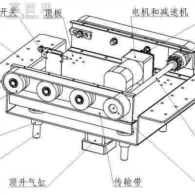 倍速链生产线车位锁倍速链组装流水线 3D模型
