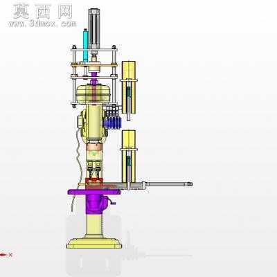 自动双头钻孔机 3D模型