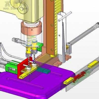 自动双头钻孔机 3D模型
