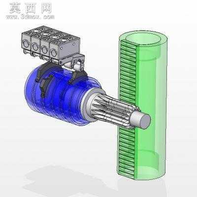 自动双头钻孔机 3D模型