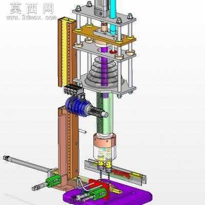 自动双头钻孔机 3D模型