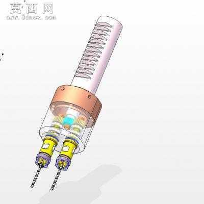 自动双头钻孔机 3D模型