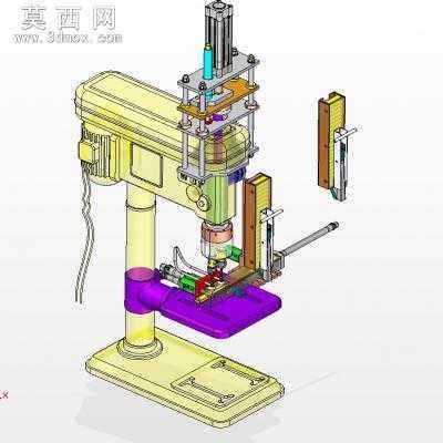 自动双头钻孔机 3D模型
