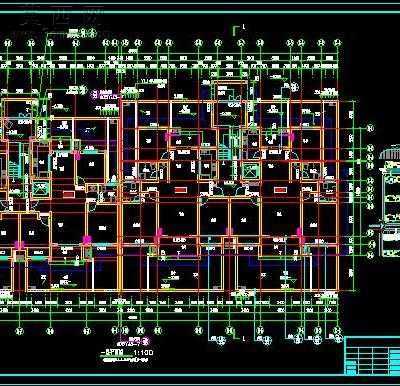 六层砖混结构住宅建筑施工图-2800平12张CAD图 CAD图纸