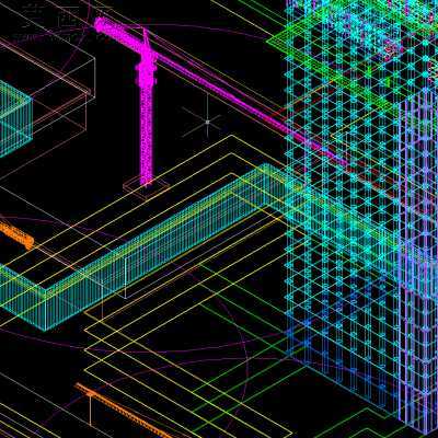 塔楼建筑施工图纸 3D模型