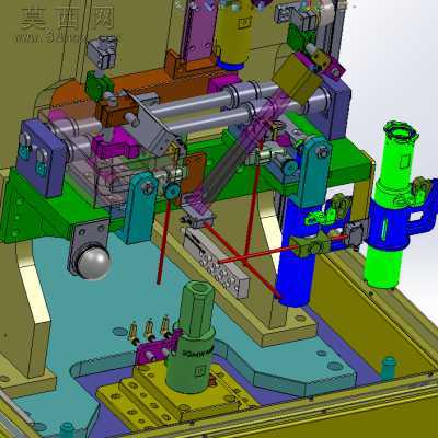 转向器轴承压装及护管翻边设备 3D模型