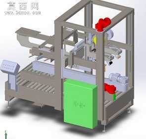 韩国全自动封箱机上下驱动上下封 3D模型SolidEdge,