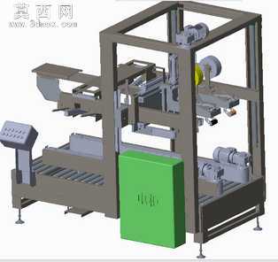 韩国全自动封箱机上下驱动上下封 3D模型SolidEdge,