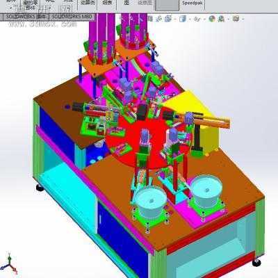 圆盘式晶体锁散热片组装机螺母锁螺丝组装设备 3D模型