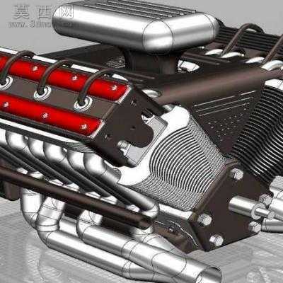 V8发动机UG设计 3D模型