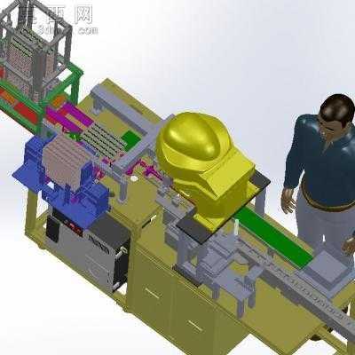 自动化电子电器元件装盒机 3D模型