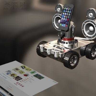 苹果手机移动机器人 3D模型