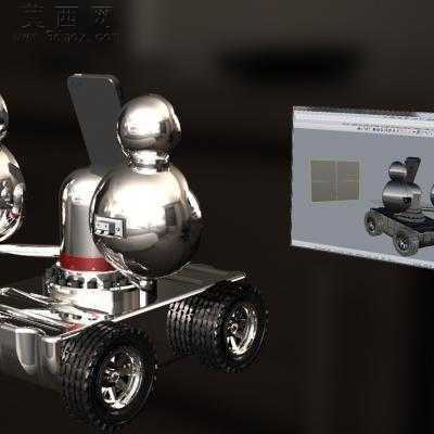 苹果手机移动机器人 3D模型
