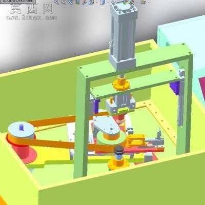 圆柱形抛光机 3D模型
