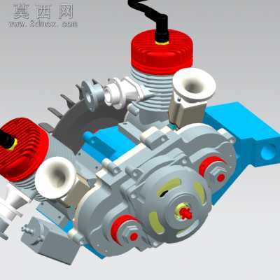 小引擎发动机 3D模型